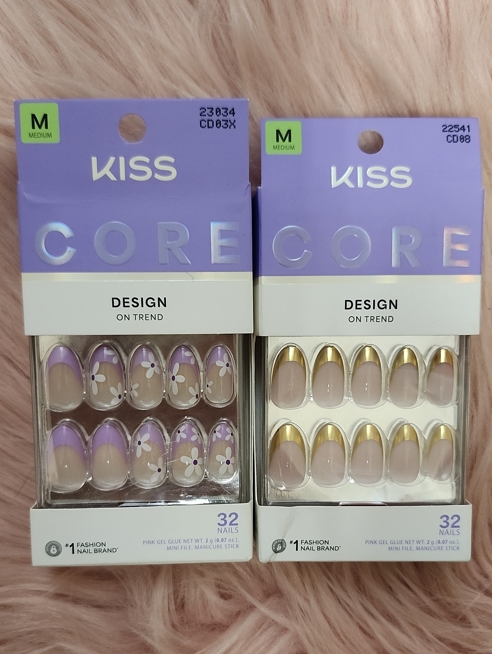 Brand New 2CT BUNDLE KISS CORE DESIGN ON TREND False Nails-M